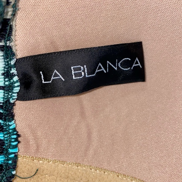 SOLD 💕La Blanca Blue Dip Into The Wild Bandeau Tankini Top - Picture 4 of 12